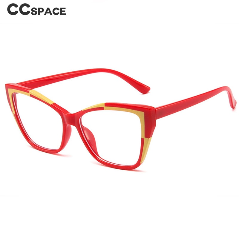CCSpace Women's Full Rim Cat Eye Tr 90 Titanium Reading Glasses R55485 Reading Glasses CCspace   