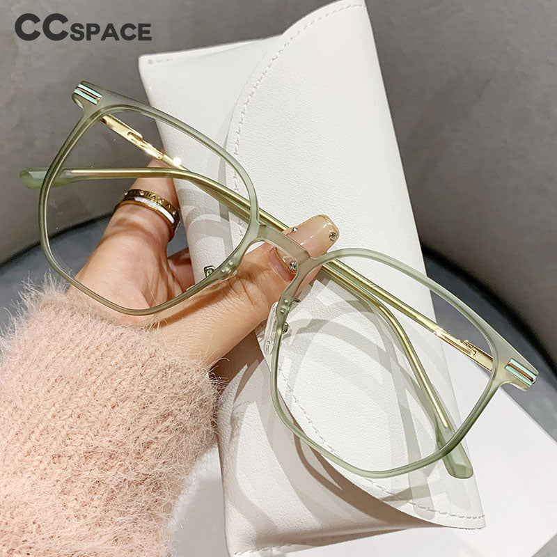 CCspace Women's Full RIm Square Tr 90 Alloy Eyeglasses 56493 Full Rim CCspace   