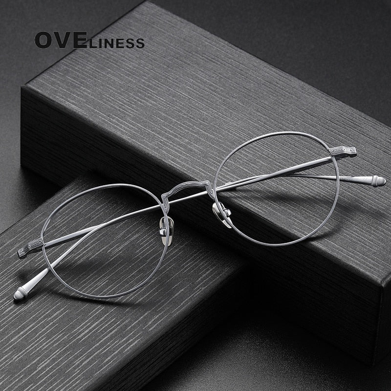 Oveliness Unisex Full Rim Round Titanium Eyeglasses M3103 Full Rim Oveliness   