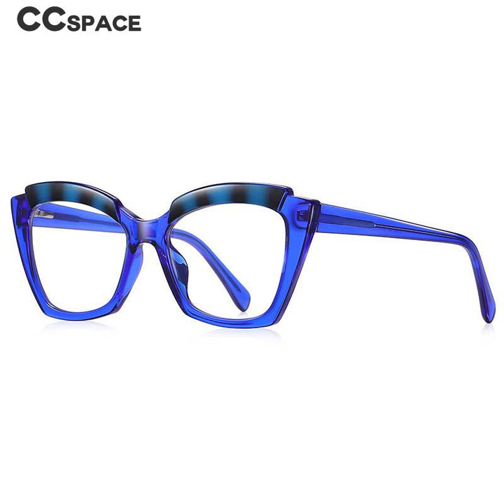 CCSpace Women's Full Rim Cat Eye Tr 90 Titanium Frame Eyeglasses 54587 Full Rim CCspace   