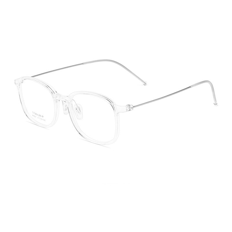 Yimaruili Unisex Full Rim Square Tr 90 Titanium Eyeglasses 5827m Full Rim Yimaruili Eyeglasses   