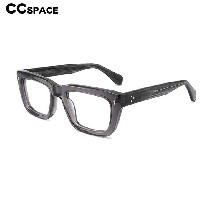 CCspace Unisex Full Rim Square Cat Eye Acetate Eyeglasses 54908 Full Rim CCspace   