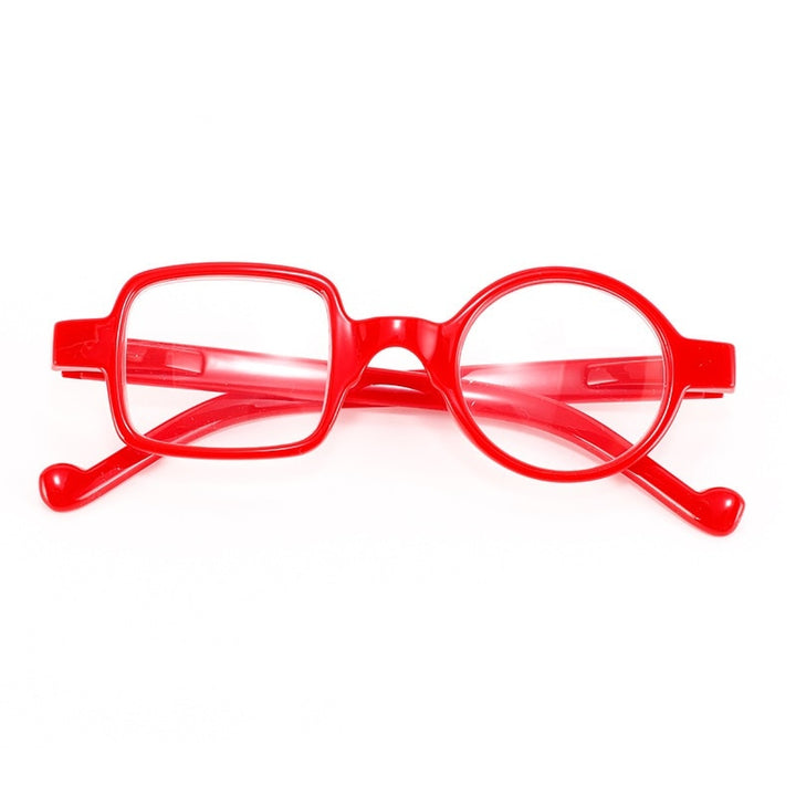 Cubojue Unisex Full Rim Odd Round/Square Tr 90 Titanium Myopic Reading Glasses Reading Glasses Cubojue   