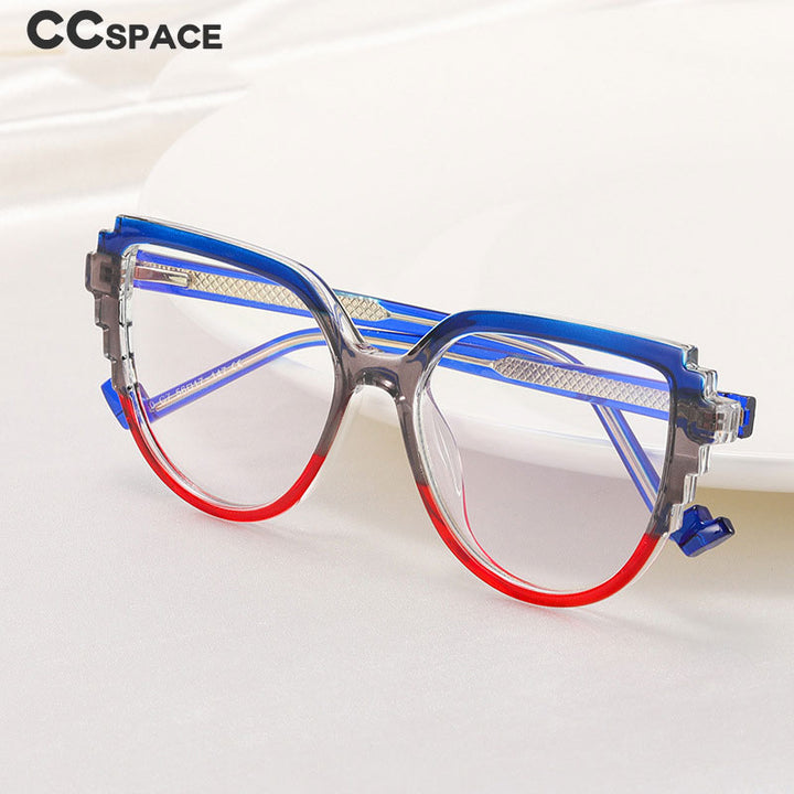 CCSpace Women's Full Rim Square Cat Eye Tr 90 Titanium Eyeglasses 55323 Full Rim CCspace   