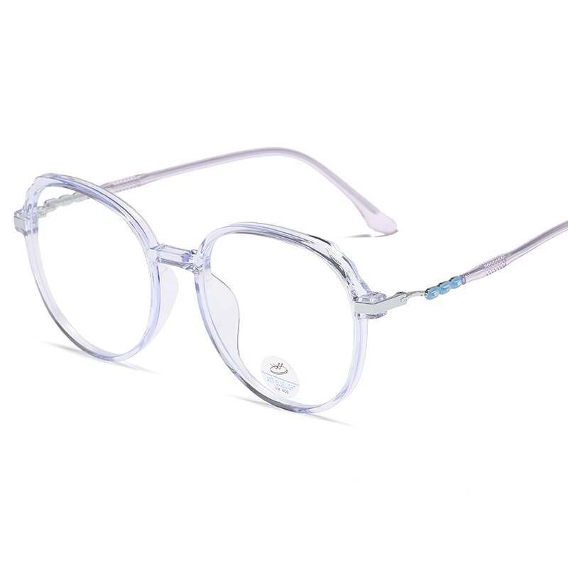 Reven Jate Unisex Full Rim Round Acetate Eyeglasses 81243 Full Rim Reven Jate transparent  