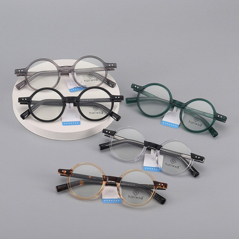 Cubojue Unisex Full Rim Small Round Acetate Hyperopic Reading Glasses Hlswdb Reading Glasses Cubojue   