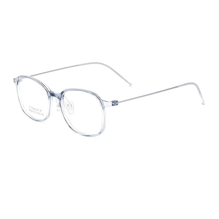 Yimaruili Unisex Full Rim Square Tr 90 Titanium Eyeglasses 5827m Full Rim Yimaruili Eyeglasses Light Blue  