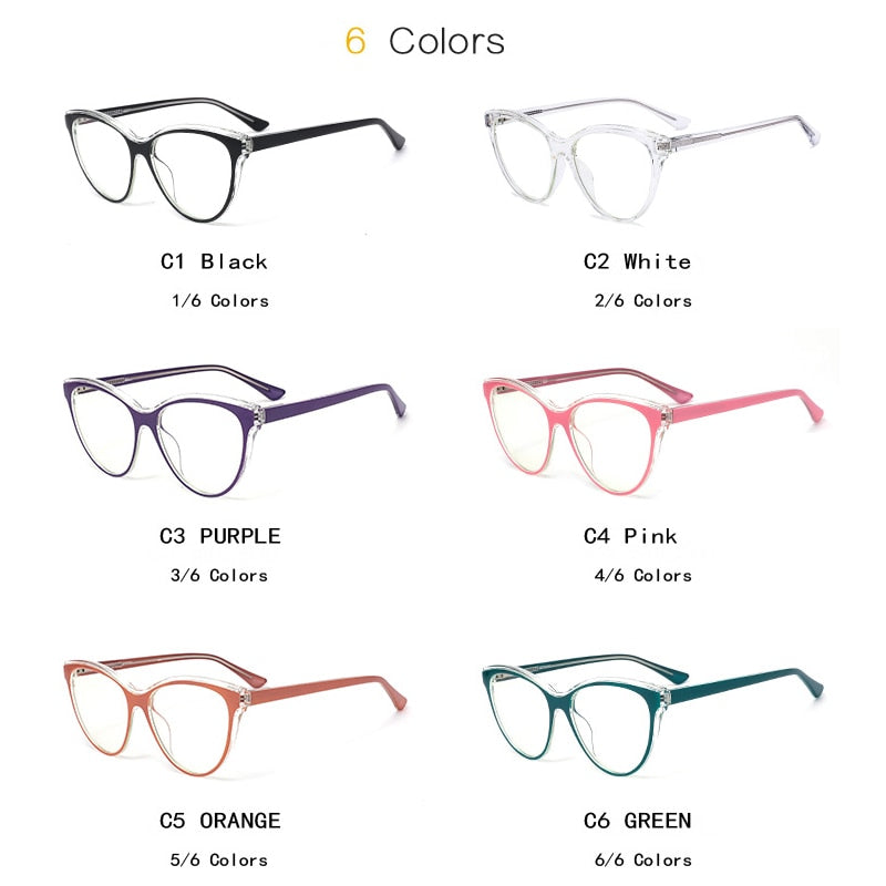 Gmei Women's Full Rim TR 90 Titanium Cat Eye Frame Eyeglasses 2039 Full Rim Gmei Optical   