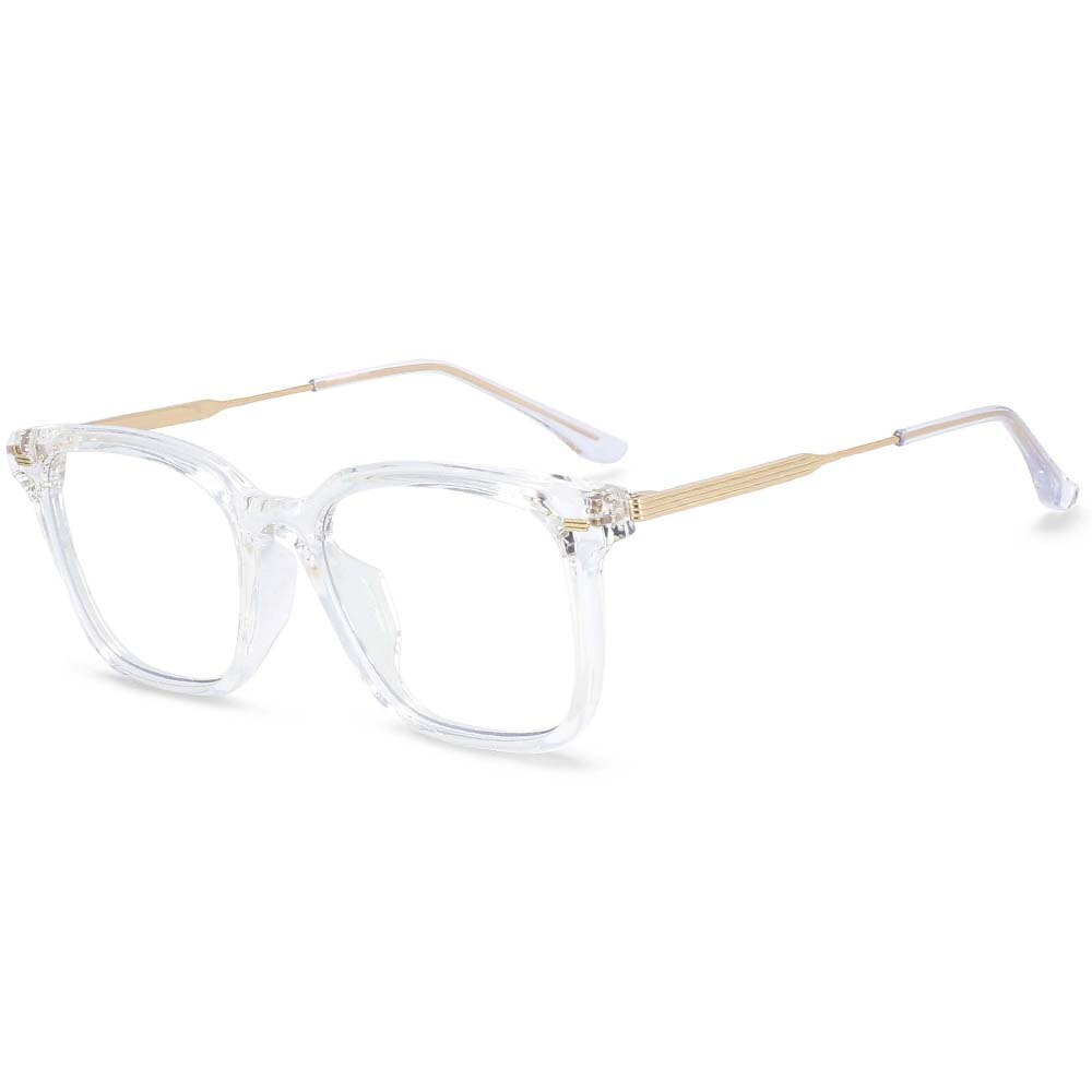 CCspace Unisex Full Rim Square Tr 90 Titanium Frame Eyeglasses 54254 Full Rim CCspace clear China 