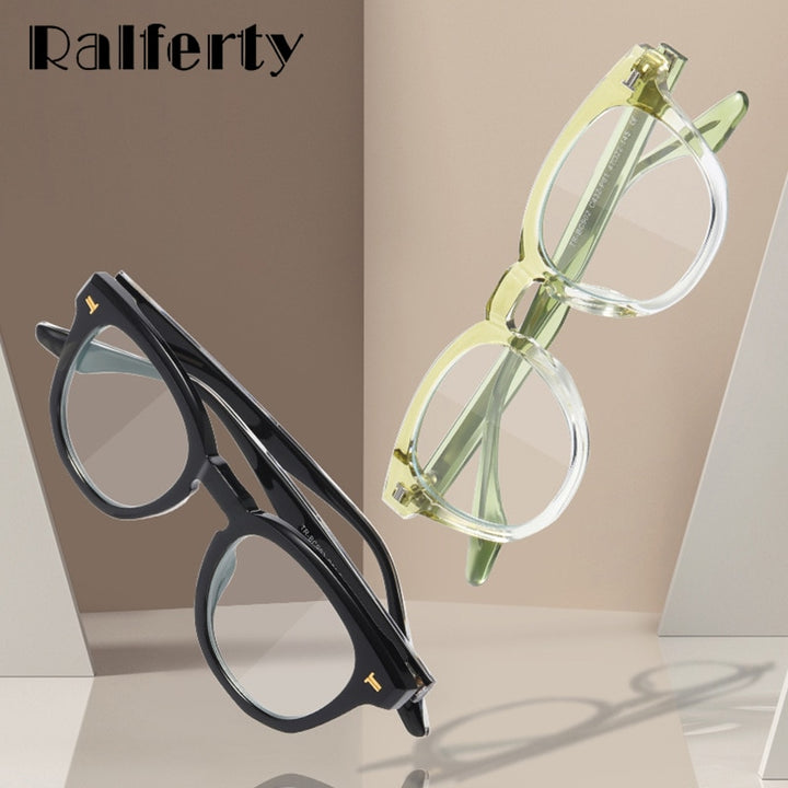 Ralferty Women's Full Rim Square Alloy Eyeglasses D902bc Full Rim Ralferty   