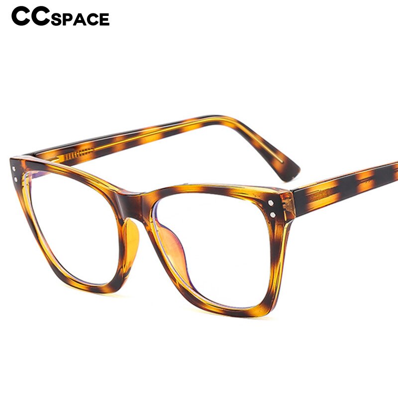 CCSpace Women's Full Rim Oversized Tr 90 Titanium Eyeglasses 55152 Full Rim CCspace   