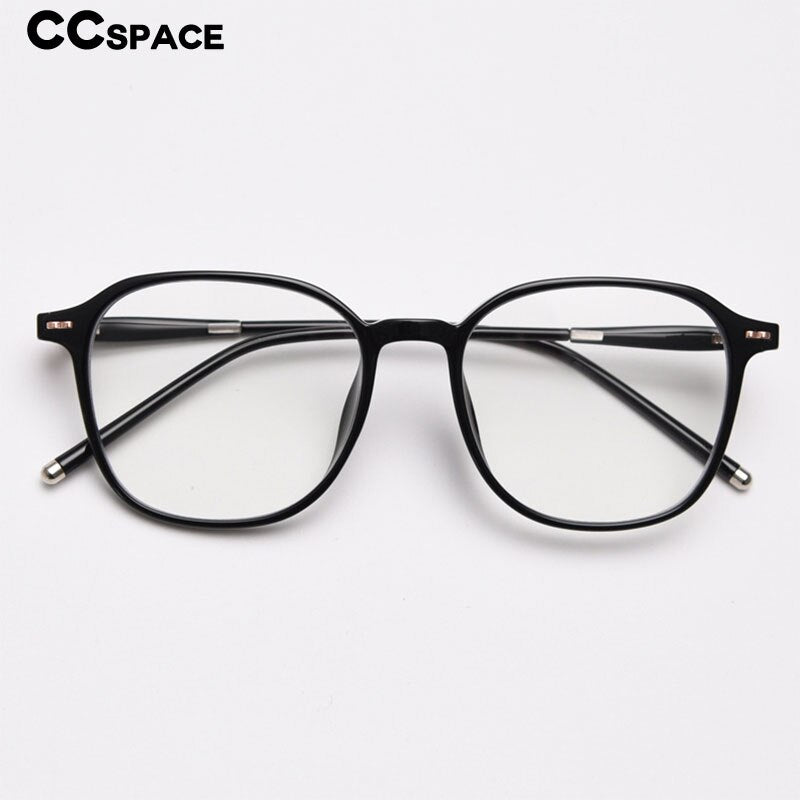 CCSpace Unisex Full Rim Square Tr 90 Titanium Eyeglasses 55686 Full Rim CCspace   