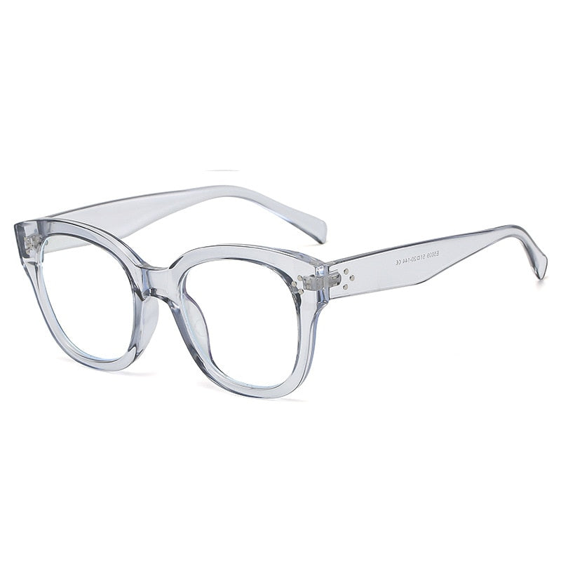 CCSpace Unisex Full Rim Square Acetate Alloy Rivet Frame Eyeglasses 54152 Full Rim CCspace C7 gray  