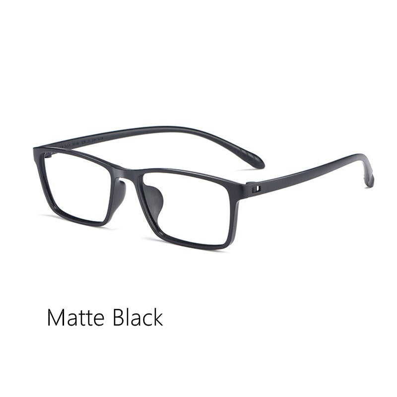 Yimaruili Unisex Full Rim Square Tr 90 Ultem Anti Blue Light Reading Glasses X1/X2 Reading Glasses Yimaruili Eyeglasses +50 X1 Matte Black 