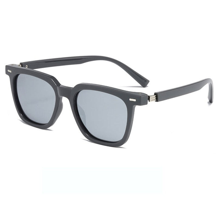 Yimaruili Unisex Full Rim Square Acetate Frame Polarized Sunglasses TR-ZC126 Sunglasses Yimaruili Sunglasses Black White Other 