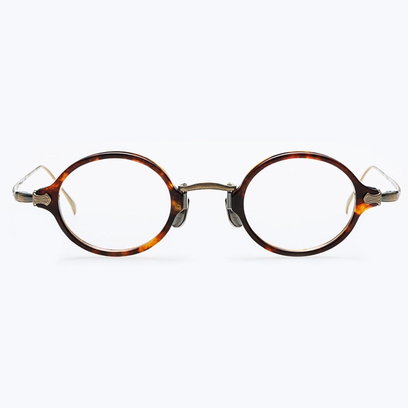 Gatenac Unisex Full Rim Round Tr 90 Titanium Eyeglasses Gxyj969 Full Rim Gatenac Tortoiseshell  
