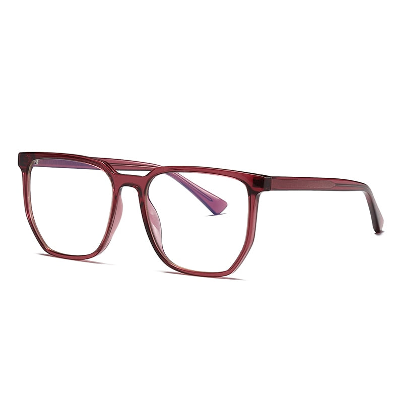 Gmei Unisex Full Rim TR 90 Titanium Square Frame Eyeglasses 2034 Full Rim Gmei Optical C6 Purple  