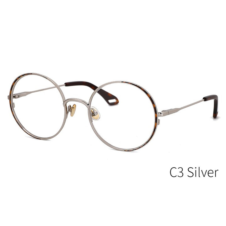 Kansept Women's Full Rim Round Stainless Steel Frame Eyeglasses Oq1004 Full Rim Kansept C3 CN 