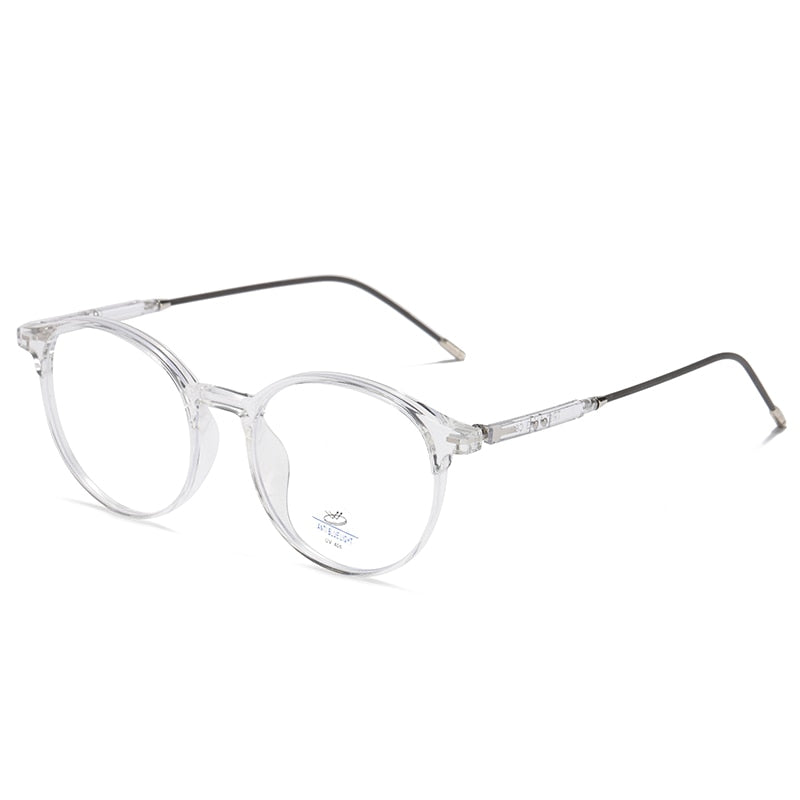 Reven Jate Unisex Full Rim Round Tr 90 Eyeglasses 81233 Full Rim Reven Jate transparent  