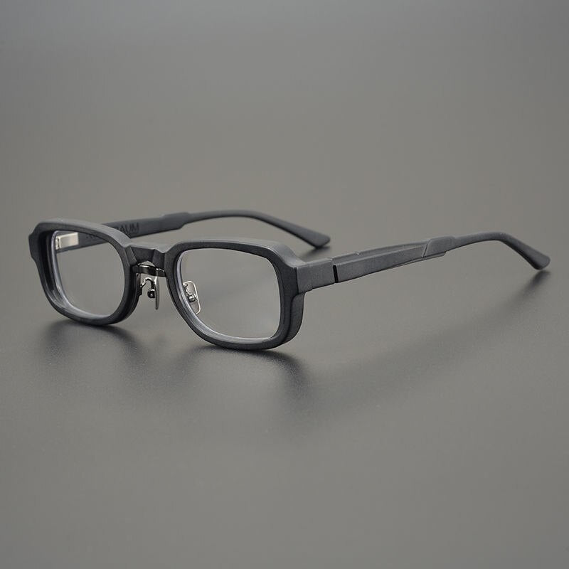 Cubojue Unisex Full Rim Square Tr 90 Titanium Reading Glasses 125 Reading Glasses Cubojue 0 matte black 