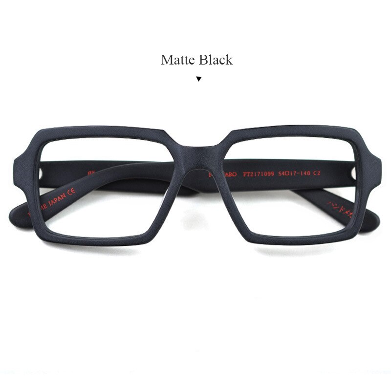 Hdcrafter Men's Full Rim Oversized Square Acetate Frame Eyeglasses Ft2171099 Full Rim Hdcrafter Eyeglasses Matte Black  