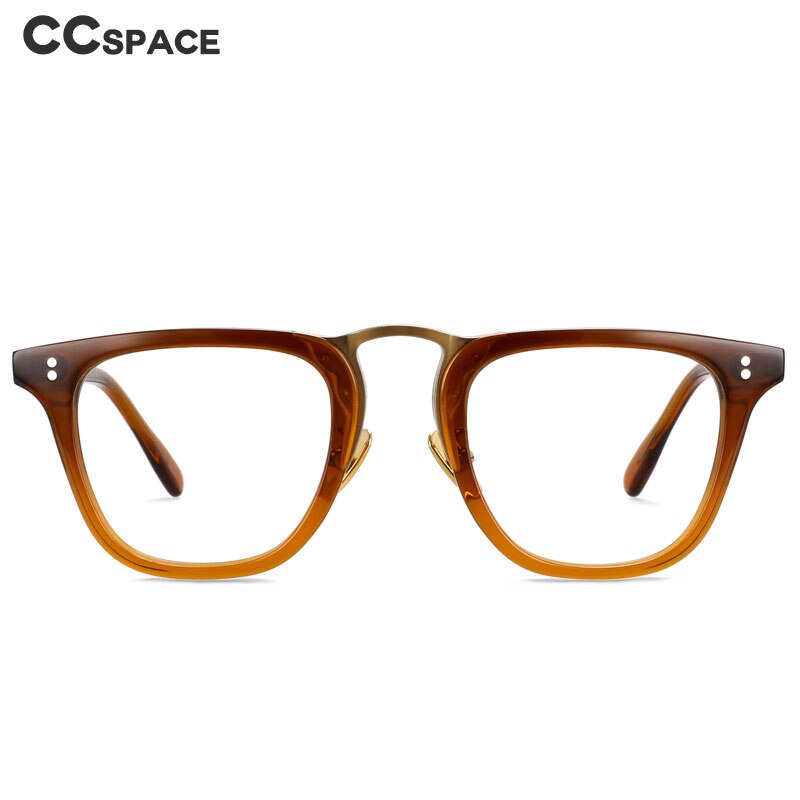 CCSpace Unisex Full Rim Square Acetate Eyeglasses 49309 Full Rim CCspace   