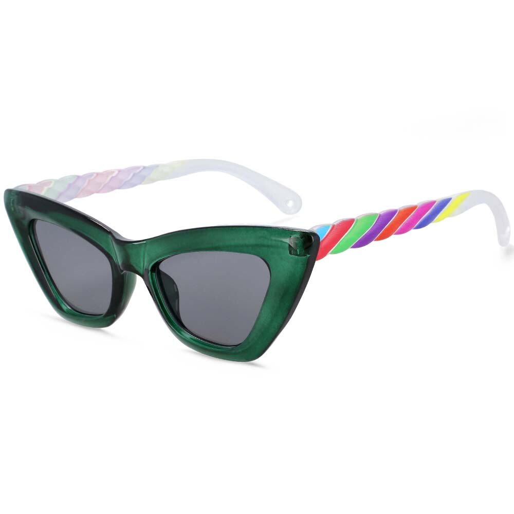 CCSpace Women's Full Rim Cat Eye Resin Frame Sunglasses 54226 Sunglasses CCspace Sunglasses Green 54226 