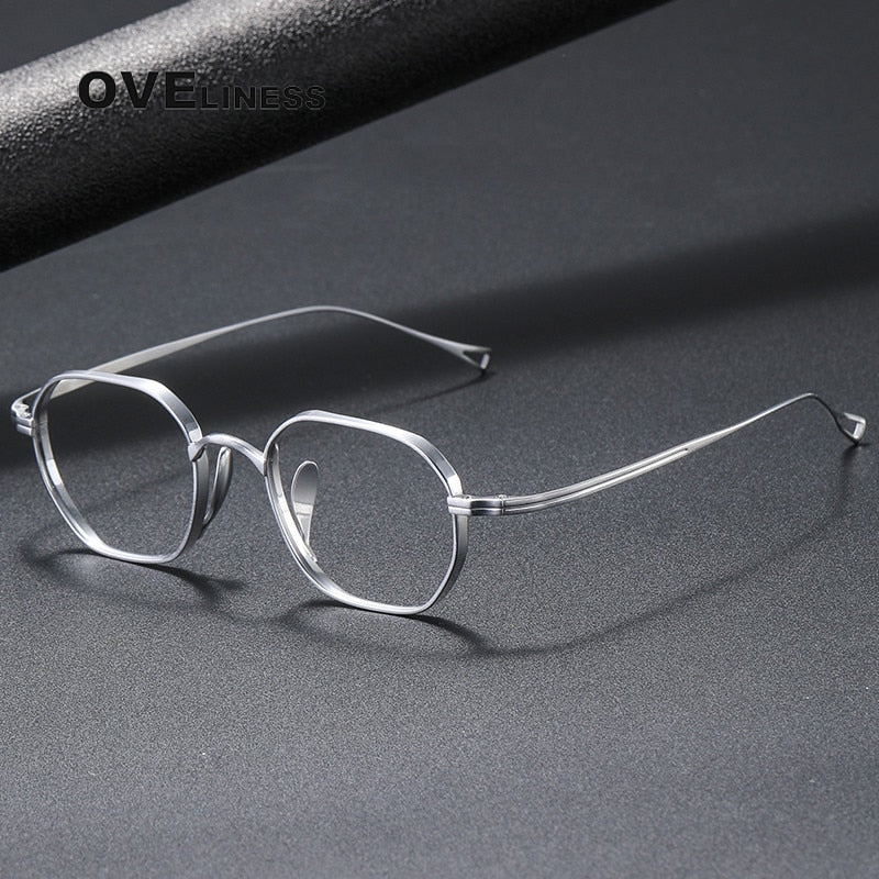 Oveliness Unisex Full Rim Oval Square Titanium Eyeglasses 9917 Full Rim Oveliness   
