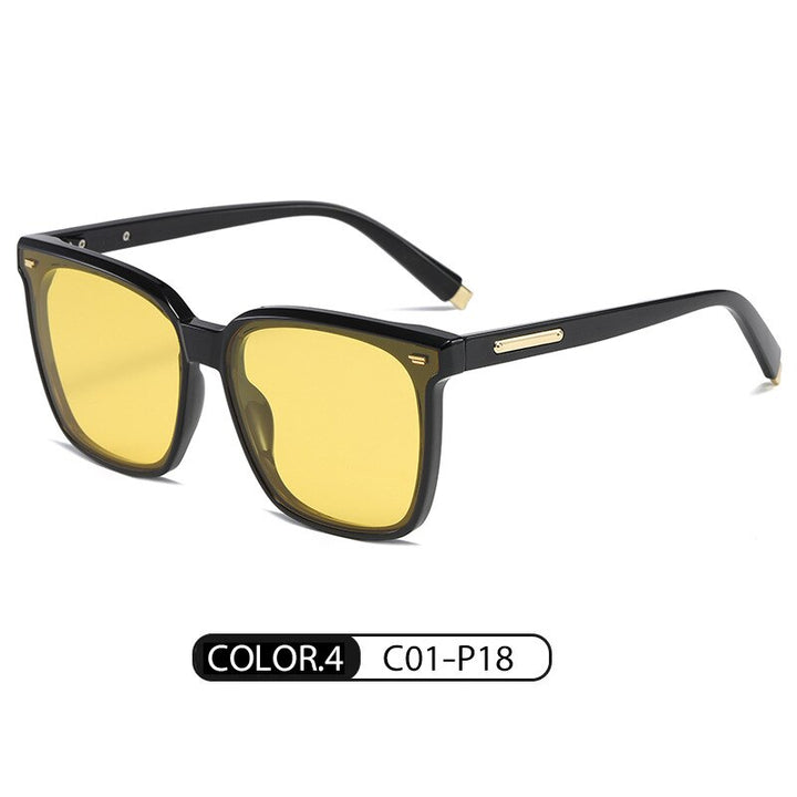 Yimaruili Unisex Full Rim Square Acetate Frame Polarized Sunglasses TR-ZC127 Sunglasses Yimaruili Sunglasses C01 P18 Other 