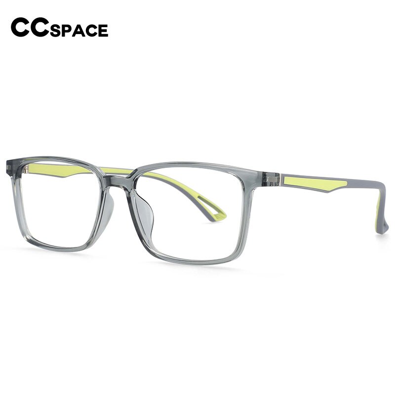 CCSpace Unisex Full Rim Square Tr 90 Alloy Frame Eyeglasses 54368 Full Rim CCspace   
