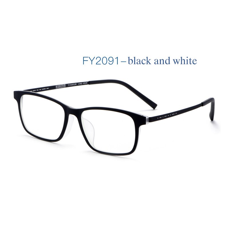 Handoer Unisex Full Rim Square Alloy Reading Glasses FY2091/2098 Reading Glasses Handoer 2091 Black White +100 