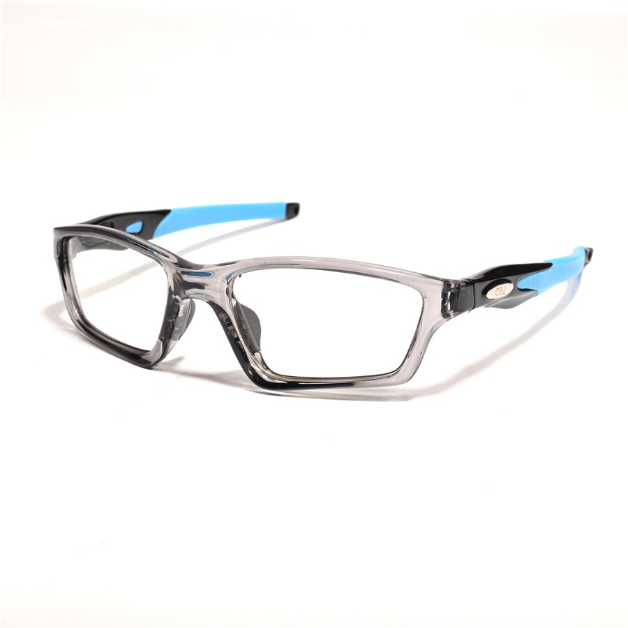 Cubojue Unisex Full Rim Square Tr 90 Titanium Sport Frame Reading Glasses Reading Glasses Cubojue grey blue no function lens 0 