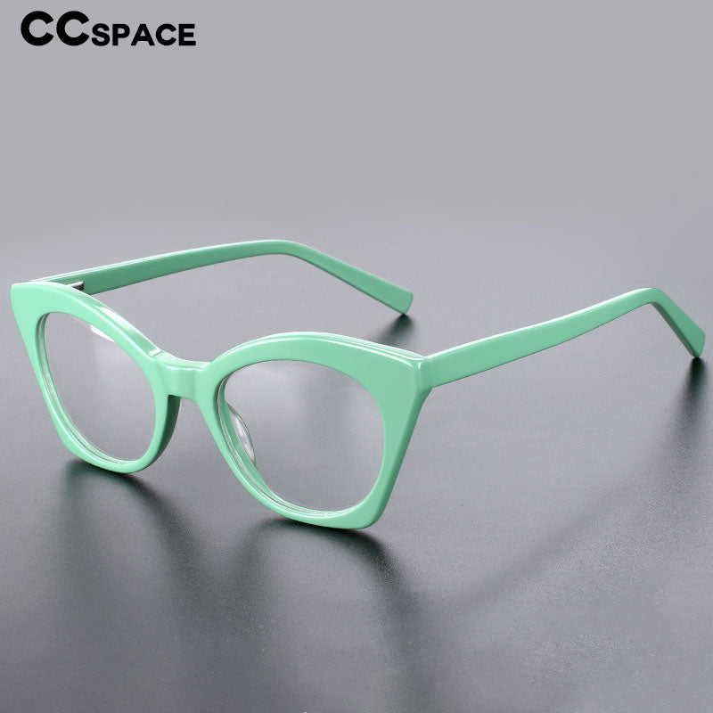 CCSpace Unisex Full Rim Square Cat Eye Acetate Eyeglasses 55357 Full Rim CCspace   