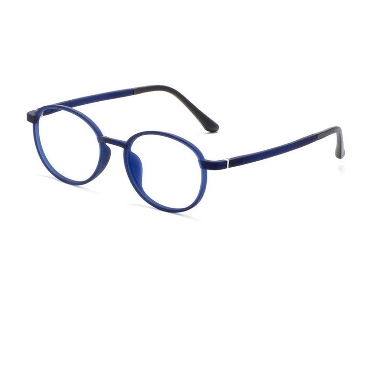 Cubojue Unisex Full Rim Round Tr 90 Titanium Reading Glasses 1067 Reading Glasses Cubojue 0 Blue 