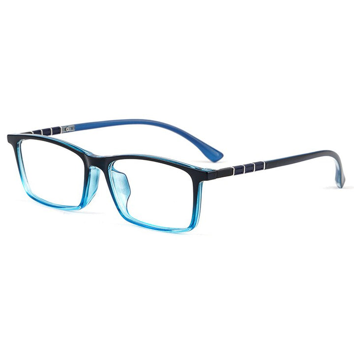 Yimaruili Men's Full Rim Square Tr90 Sport Eyeglasses 96005R Sport Eyewear Yimaruili Eyeglasses Blue  