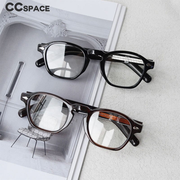 CCSpace Unisex Full Rim Square Tr 90 Acetate Eyeglasses 54998 Full Rim CCspace   