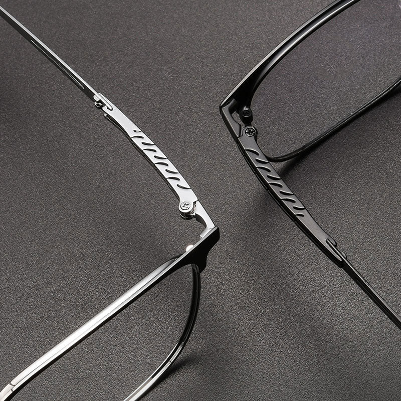 KatKani Men's Full Rim Square Titanium Alloy Eyeglasses 3828j Full Rim KatKani Eyeglasses   