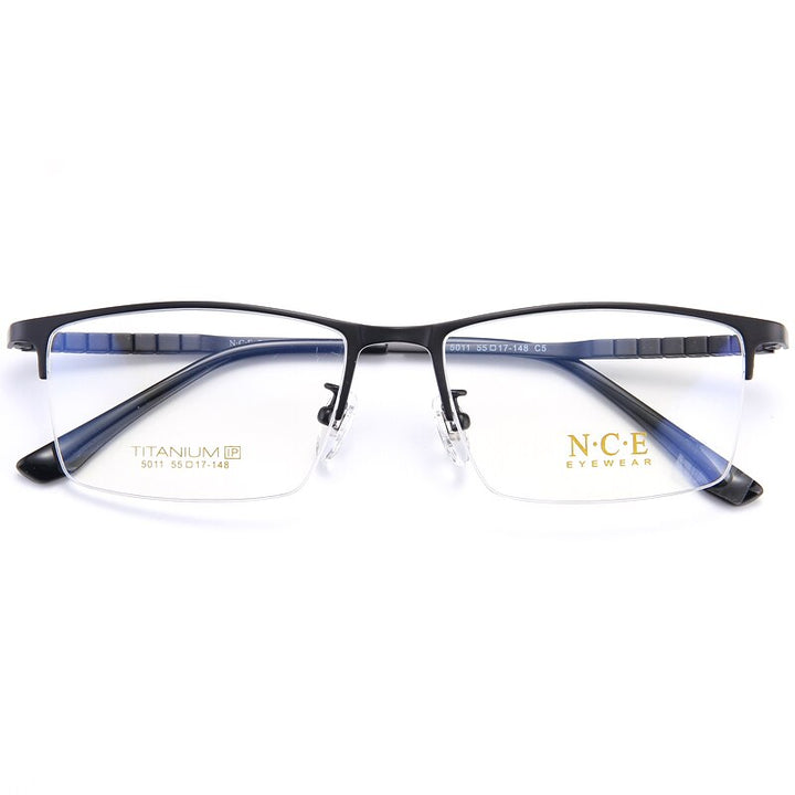 Reven Jate Men's Semi Rim Square Titanium Eyeglasses 5011 Semi Rim Reven Jate   