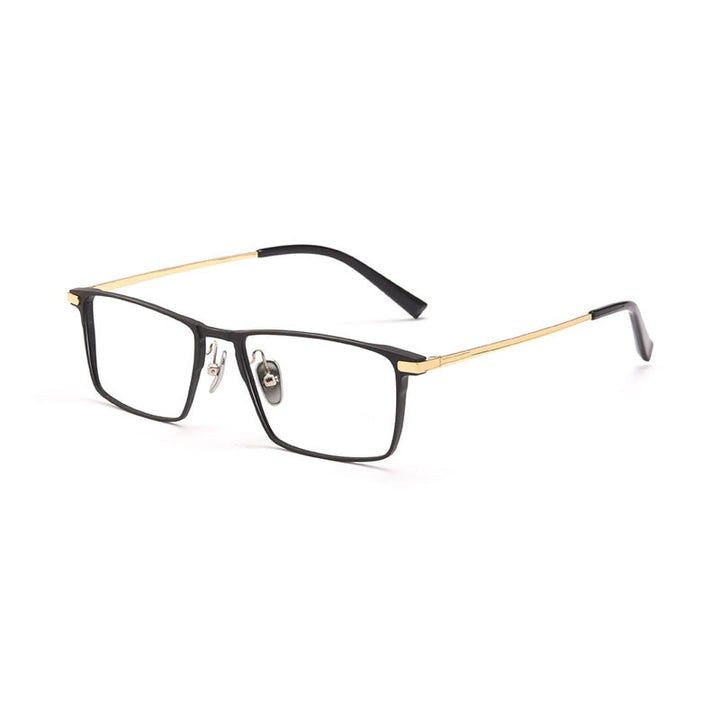 Gmei Men's Full Rim Square Titanium Eyeglasses L5077M Full Rim Gmei Optical   