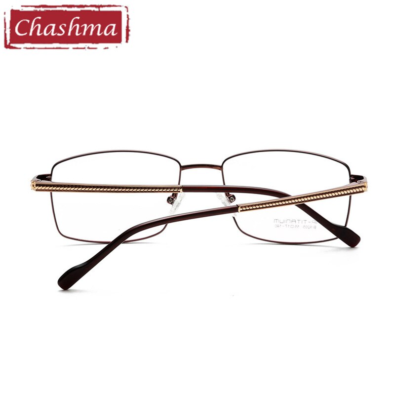 Chashma Ottica Men's Full Rim Square Titanium Eyeglasses 9205 Full Rim Chashma Ottica   
