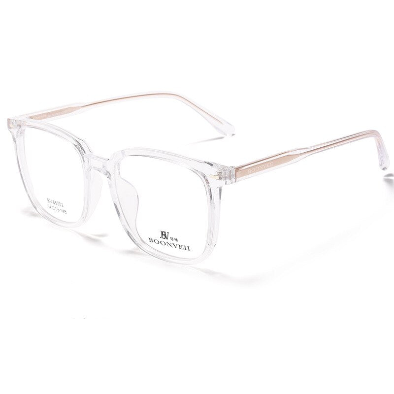 Yimaruili Unisex Full Rim Square Acetate Eyeglasses BV85002B Full Rim Yimaruili Eyeglasses Transparent  