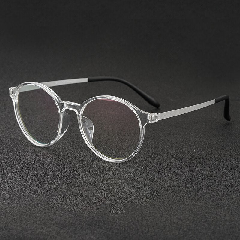 Gmei Unisex Full Rim TR 90 Titanium Alloy Round Frame Eyeglasses3050 Full Rim Gmei Optical Transparent  