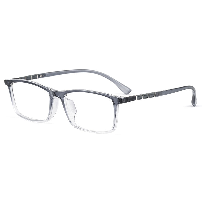 Yimaruili Men's Full Rim Square Tr90 Sport Eyeglasses 96005R Sport Eyewear Yimaruili Eyeglasses Transparent Gray  
