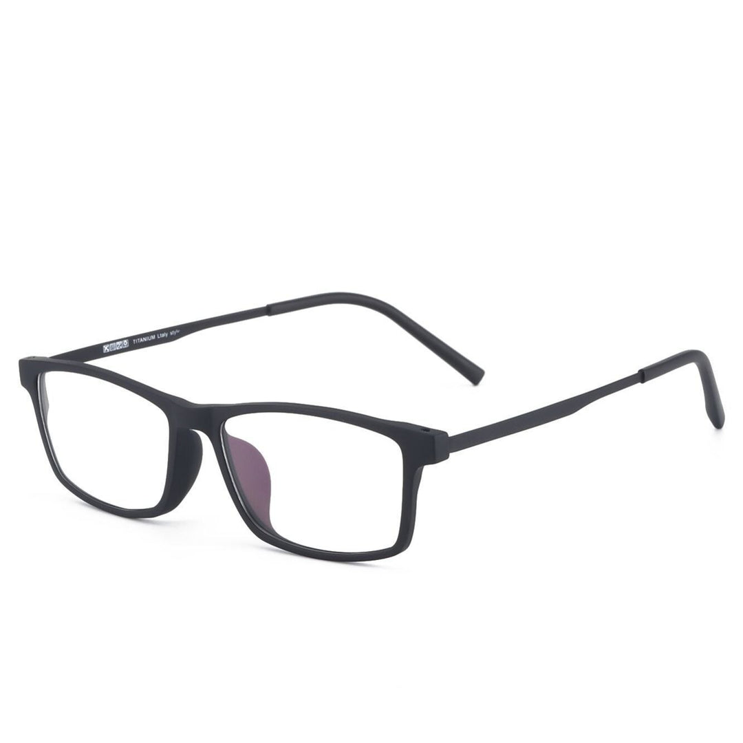 KatKani Unisex Full Rim Square Tr 90 Titanium Eyeglasses 18006 Full Rim KatKani Eyeglasses   