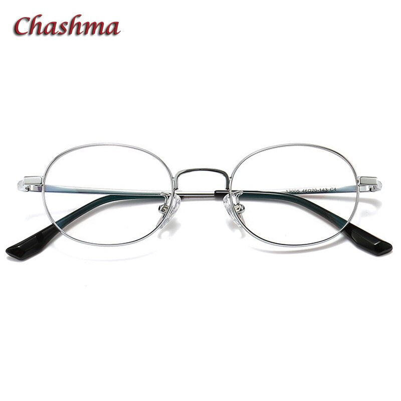 Chashma Unisex Full Rim Round Stainless Steel Frame Eyeglasses Full Rim Chashma Silver Coffee  