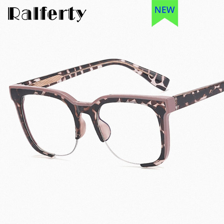 Ralferty Women's Full Rim Square Acetate Eyeglasses F82088 Full Rim Ralferty   