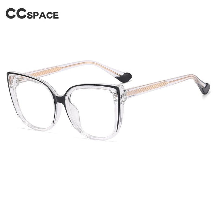 CCSpace Women's Full Rim Square Cat Eye Tr 90 Titanium Eyeglasses 55598 Full Rim CCspace   