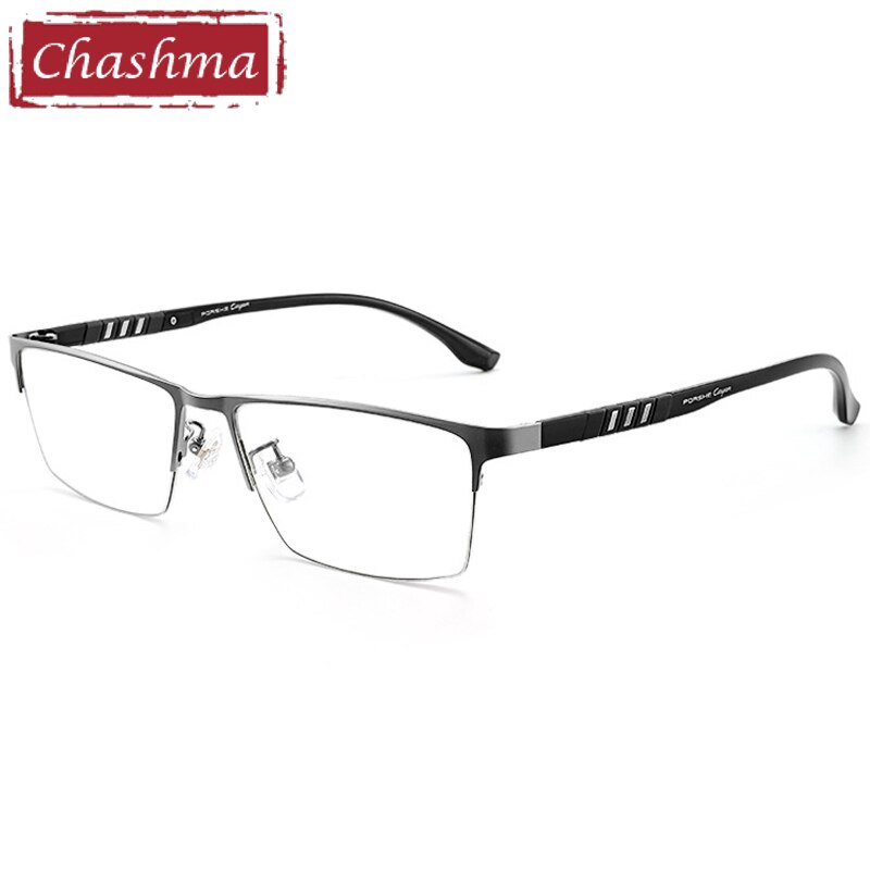Chashma Unisex Semi Rim Stainless Steel Frame Eyeglasses Semi Rim Chashma   