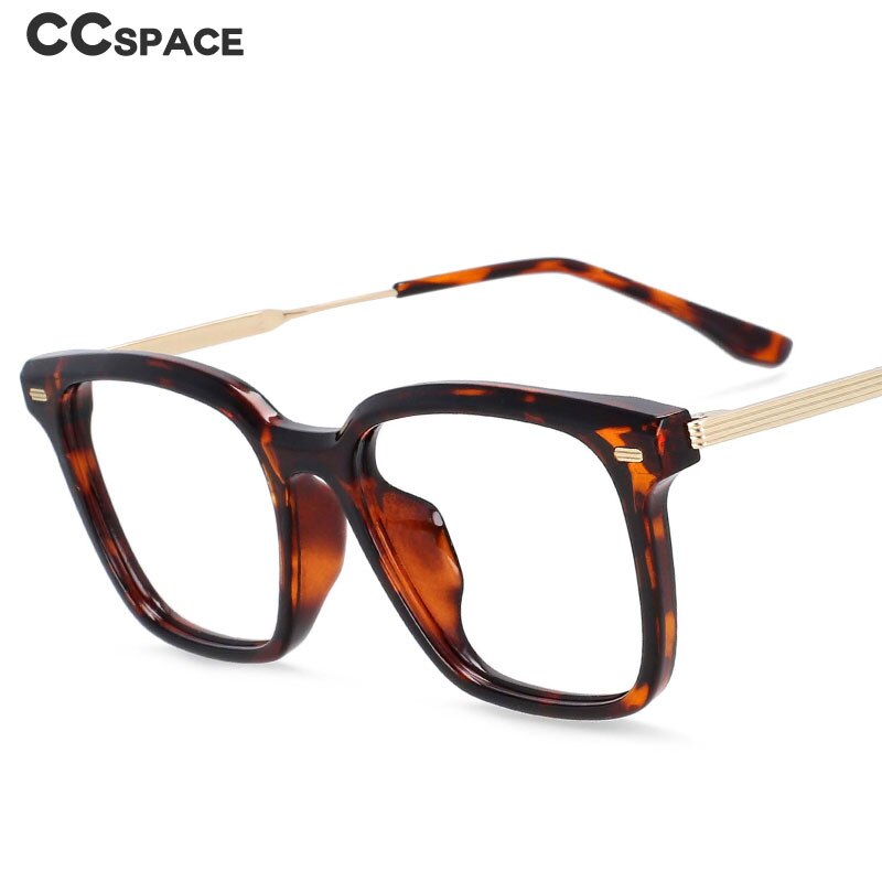 CCspace Unisex Full Rim Square Tr 90 Titanium Frame Eyeglasses 54254 Full Rim CCspace   