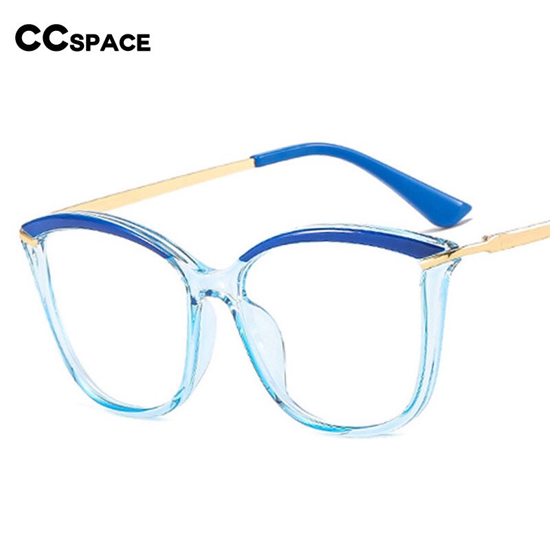 CCSpace Women's Full Rim Square Cat Eye Tr 90 Titanium Eyeglasses 53332 Full Rim CCspace   